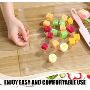 2 Pcs Acrylic Cutting Boards 11 x 14 Inch Clear